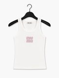 TOP MIU À LOGO STRASS