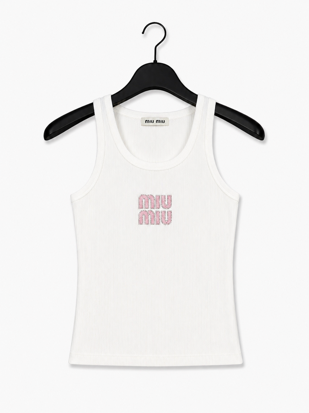 TOP MIU À LOGO STRASS